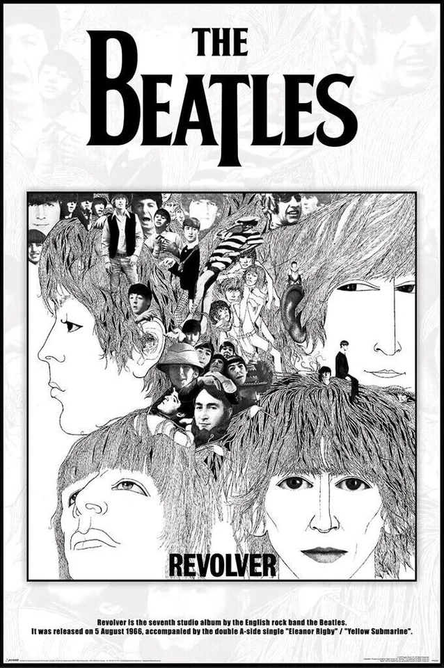 The Beatles - Music Poster (Revolver - Album Cover) (Size: 24" x 36") - Image 1 of 1