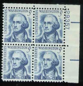 US. 1283B. 5c. Washington, Prominent American. S. Gum. PB4 #29357 UR. MNH. 1967 - Picture 1 of 2