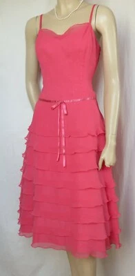 Laura Ashley Seidenkleid 36 38 Cocktailkleid Hochzeit rosa Kleid Abschlussball - Bild 1 von 4