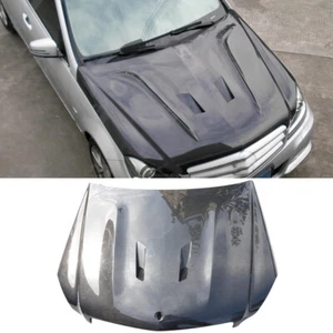 Cubierta de capó delantero de carbono real para Benz Clase C W204 C180 C200 Base 2012-14 - Imagen 1 de 13