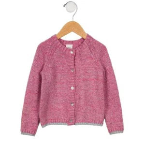 Egg by Susan Lazar PINK Sparkly Cardigan Pearlized Buttons ~ Sz 4 ~ So Sweet! - Picture 1 of 8