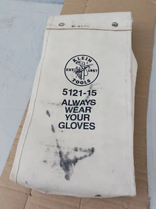 Klein Tools 5121-15 Glove Bag, #4 Canvas, with hanging hook made in USA - Picture 1 of 14