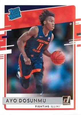 Ayo Dosunmu RC 2021 Chronicles Draft Picks Donruss Rated Rookie Card#44 Illinois - Image 1 of 2
