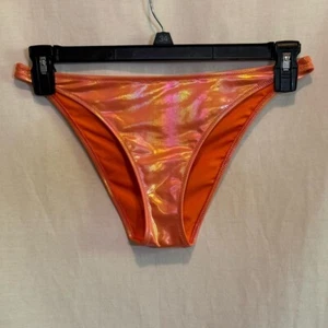 AA-108 Aerie NWT Cheeky Orange Summer Swim Bikini Bottoms Size M - Picture 1 of 12