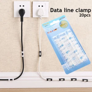 20PCS Cablecord Clips Selbstklebend Draht Klemme Tisch Wand Ordentlich Organiz > - Afbeelding 1 van 7