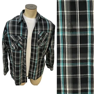 Camisa Polo Club Beverly Hills Para Hombres Grande Negra A Cuadros Trabajo Oficina Preppy Informal - Imagen 1 de 20
