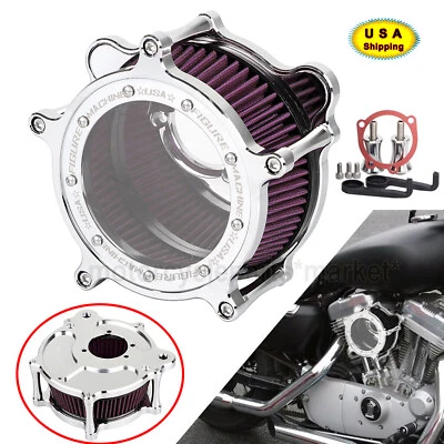 Filtro de admisión rojo filtro de aire Clarity para Harley Dyna Road King Softail FLSTF Foto 1 de 4