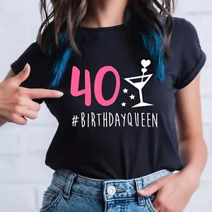 40. Geburtstag TShirt GEBURTSTAG Queen Größen S-3XL - Bild 1 von 1
