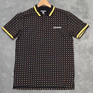 Lambretta Men's Classic Retro Polo Shirt, Size M, Black with Striking Graphics - Picture 1 of 10