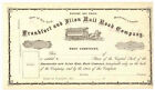 Frankfort and Ilion Rail Road Company. Stock Certificate. New York