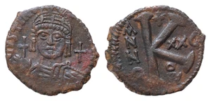 Justiniano I (527-565) AE Media Follis 27,5 mm 8,8 g Teoupolis (Antioquía). - Imagen 1 de 1