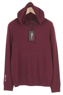 RLX RALPH LAUREN Golf Men Jumper S Burgundy Cashmere Pullover Hooded RRP€499 - Image 1 of 4