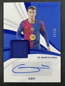2024-25 Panini Immaculate Gavi Patch Auto FC Barcelona 1/10 - Picture 1 of 2