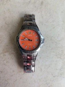 Lorus By Seiko Quartz Watch Orange Dial New Battery Running Well - Picture 1 of 9