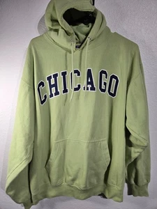 Chicago Hoodie Sweater Size Large Authentic Life Apparel Key Lime Green Color - Picture 1 of 10