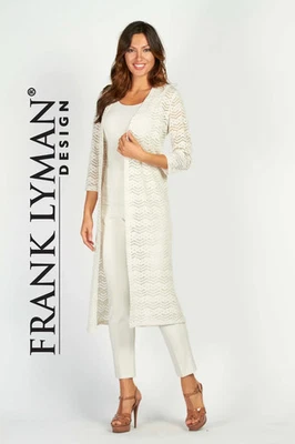Frank Lyman Design Ivory Lace Crochet Jacket Size 14 BNWT - Image 1 of 4