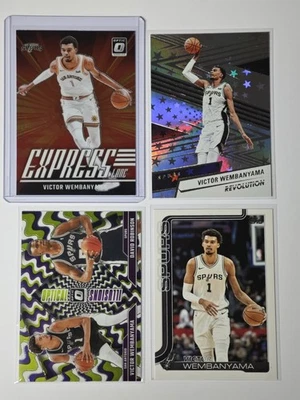 x4 2025 Optic Topps Revolution Victor Wembanyama Basketball Cards Spurs - Image 1 of 4