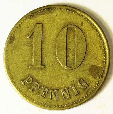 GERMANY 10 Pfennig ND - Bronze - Cantine Rietherthal - XF - 3901 - Image 1 of 2