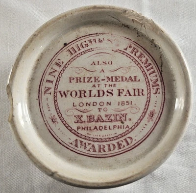 RARO pero áspero Xavier Bazin, Steam Fancy Soap Works y Perfumery Pot Base Phila Foto 1 de 2