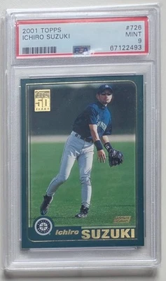 2001 Topps - Ichiro Suzuki #726 (RC) PSA 9 Foto 1 de 2