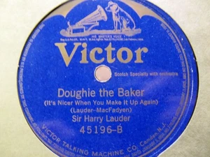 1914 Harry LAUDER Scottish HUMOR Dougie the Baker/ Nice to get up Victor 45196 - Picture 1 of 2