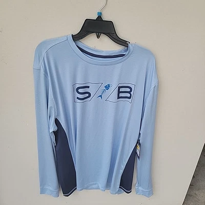 Camiseta Silver Bait para hombre azul claro manga larga ropa deportiva XLarge Foto 1 de 4