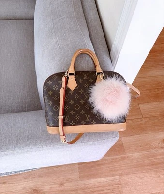 Auténtico bolso Louis Vuitton Alma con monograma/asa superior cuero PM muy bueno Foto 1 de 4