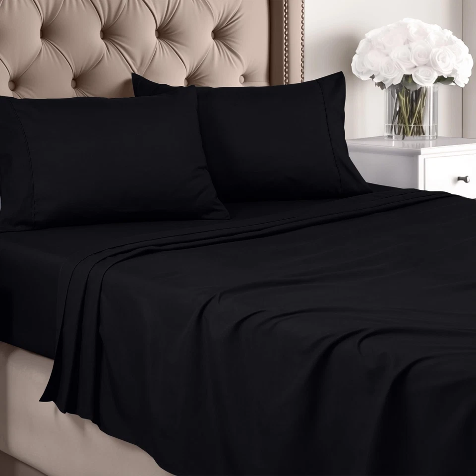 Juego de sábanas king - Microfibra cepillada - Sábanas suaves para cama king size Foto 1 de 4