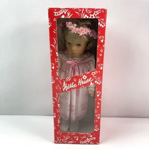 Käthe Kruse Original Stoffpuppe blond Puppe rosa Kleid Made in Germany mit Karton - Bild 1 von 24