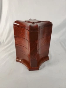 Bombay Company 4 Drawer Stacked Swivel/Twist Jewelry Trinket Wooden Box VTG 2001 - Picture 1 of 5