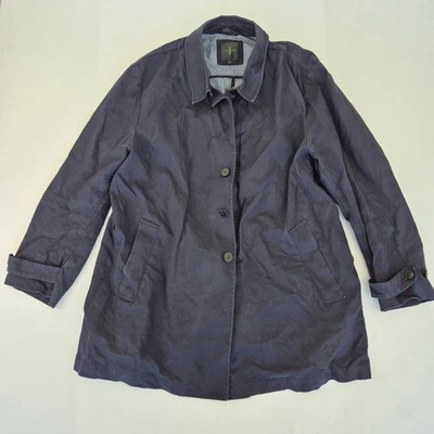 Chaqueta Jasper Conran XL NAvy para hombre con cuello abotonado bolsillos de ... - Imagen 1 de 4
