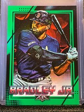 #/199 2020 Topps Fire Green Jackie Bradley Jr #165 BOSTON RED SOX FOIL HOLO