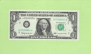 1963 ..UNCIRC $1  G 0729 9921 A  .... 1963 $1  G-A      NICE NOTE        FRN - Picture 1 of 2