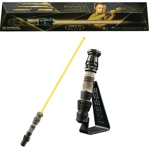 Star Wars The Black Series Rey Skywalker Force FX Yellow Lightsaber Replic 1/1 - Foto 1 di 6