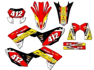 2019-2024 CRF 450 X RICOCHET Yellow Senge Graphics Kit Compatible with Honda - Picture 1 of 10