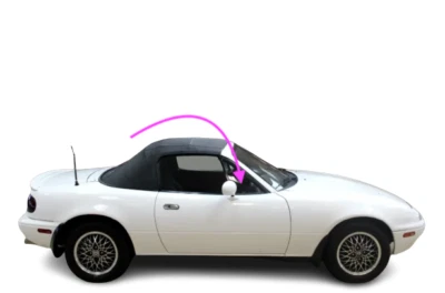 Se adapta a: Mazda Miata 1990-2005 convertible 2D pasajero puerta delantera derecha ventilación vidrio Foto 1 de 4