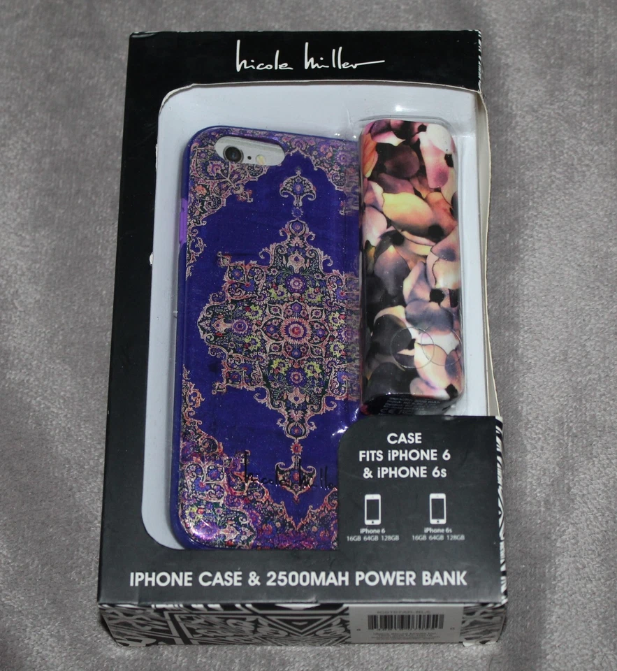 Nicole Miller 苹果 iPhone 6 & 6S 保护壳 + 2500MAH 便携式移动电源电池组 — 第 1/1 张图片