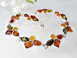 Ambra Amband argento 925 multicolore 19 cm vero argento sterling donna bb72 - Foto 1 di 1