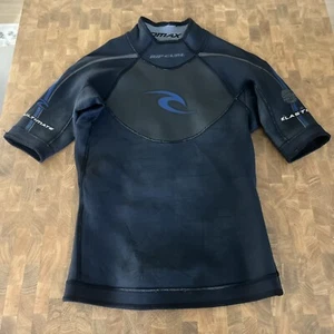 Rip Curl Elasto 2.2 Ultimate Wetsuit Shirt Top Size Large Black Rash Vest - Picture 1 of 6