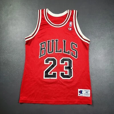 Camiseta deportiva 100 % auténtica Michael Jordan vintage Champion Bulls talla 40 para hombre Foto 1 de 4