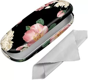 Hard Shell Eyeglasses Case Eyeglass Holder Box with Cleaning Cloth for Men Women - Picture 1 of 23