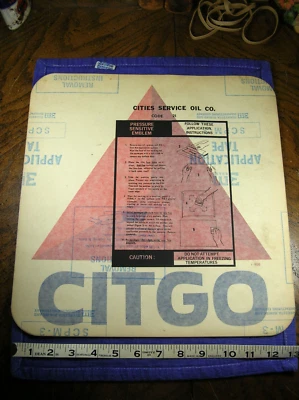 Vintage 3M Citco Gas Pump Reverse Decal for Gas Pump Old Stock Large Version - Image 1 of 4