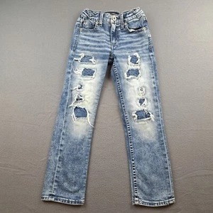 BKE Conner Straight Size 8 Boys Jeans Buckle Brand Adjustable Waist Blue Denim - Picture 1 of 19