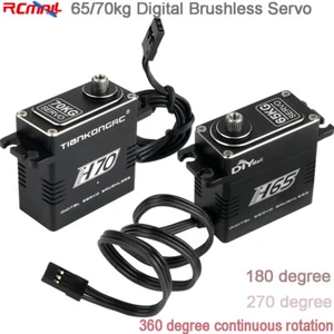 65kg 70kg Metal Gear servo digitale motore brushless 180/270 gradi 360 continuo - Foto 1 di 7