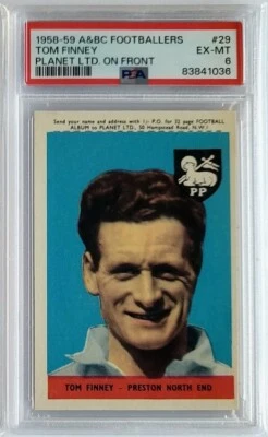 1958-59 A & BC Footballers Tom Finney Planet Ltd on Front No29 PSA 6 - Изображение 1 из 2