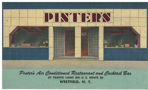 Pinter's Restaurant Westfield, NY Color Linen Postcard #887 - Picture 1 of 1