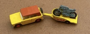 1970’sLESNEY •MATCHBOX”Field Car/Jeep& Honda w/Trailer 1:64 Scale Diecast - Picture 1 of 9