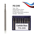 10-100pcs Dental FG-245 Carbide Burs Bits Cutting Drill For High Speed Handpiece