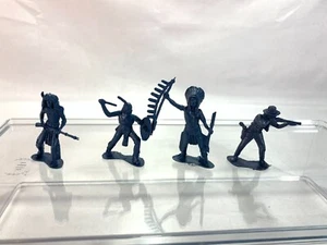 Vintage 1974 Airfix American Indians & Cowboys Lot Of 19 Figures Red & Blue - Picture 1 of 11