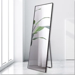 Large Full Size 40x150cm Mirror Aluminium Frame Tall Floor Wall Bathroom Makeup - Picture 1 of 7